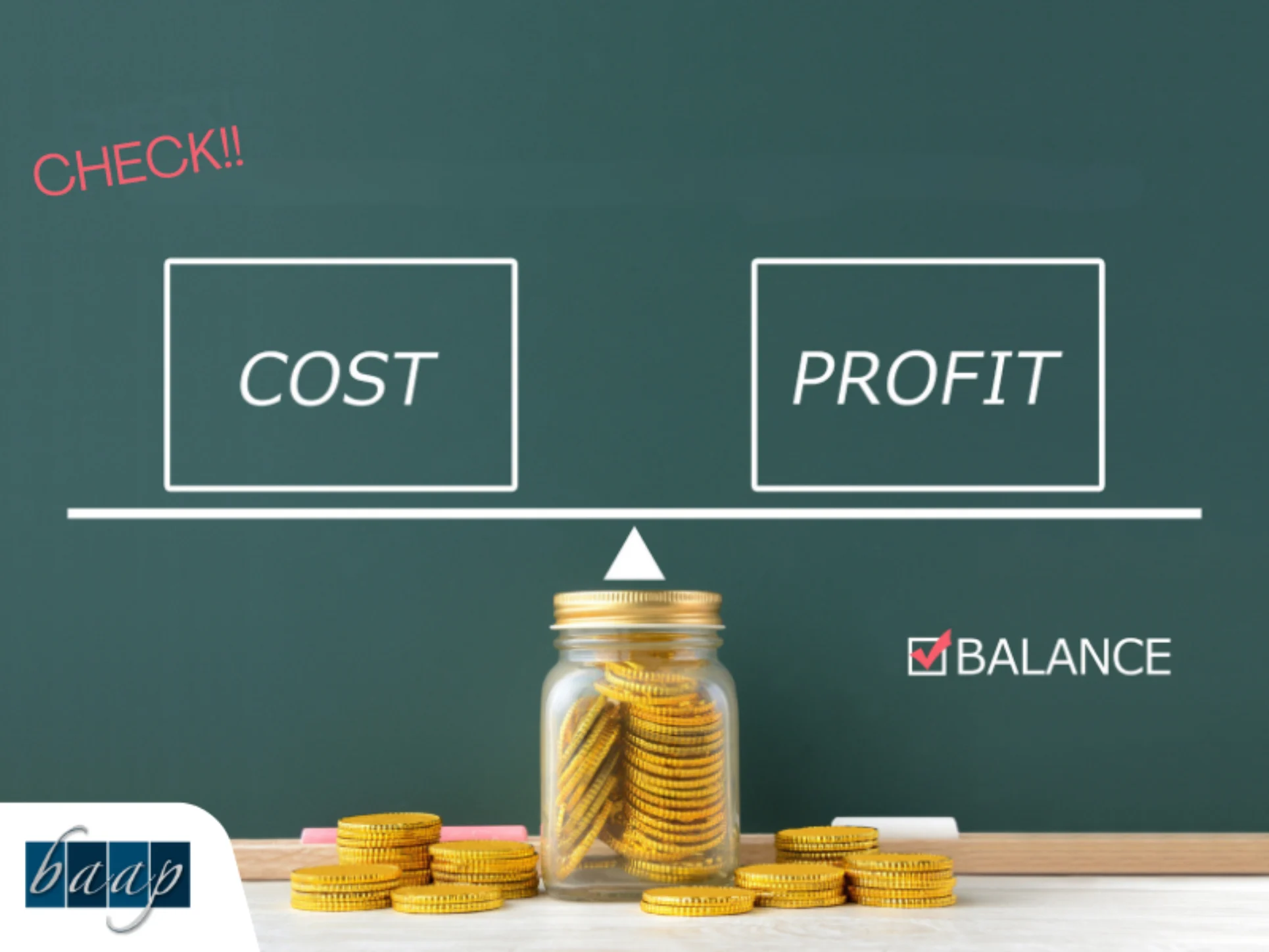 Wooden blocks spelling PROFIT with a hand adjusting the last block